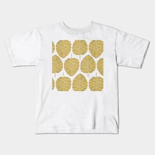 Gold Alocasia Kids T-Shirt